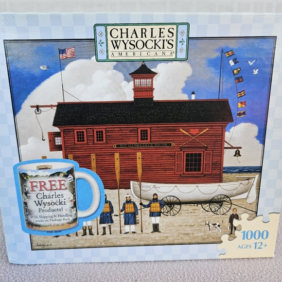 MB Puzzle Charles Wysocki Americana The Seabuglers 1000 PC - Picture 11 of 11